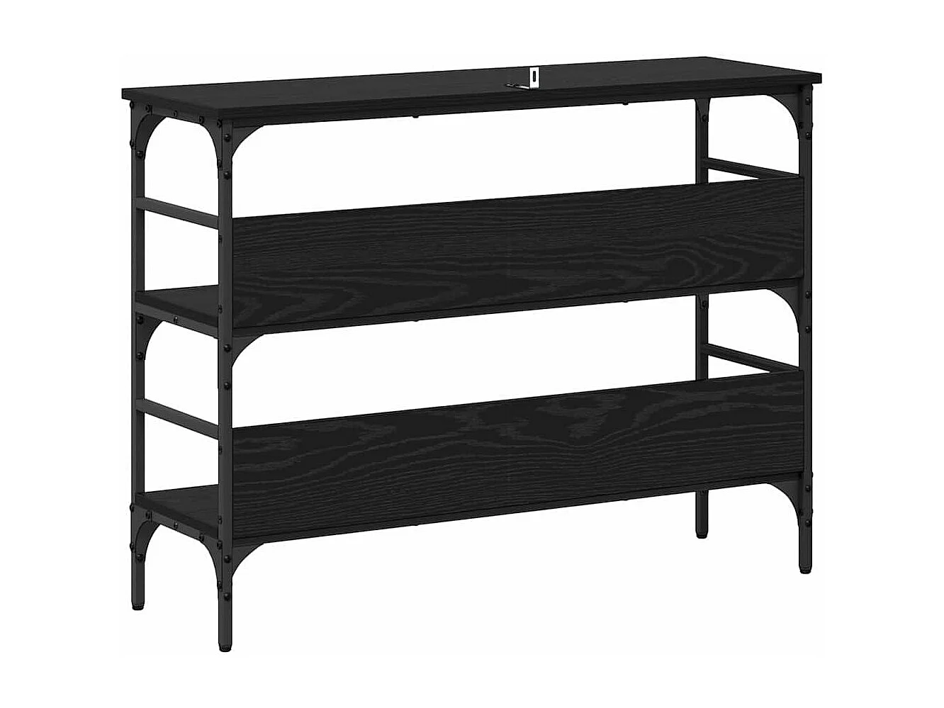 Table console Chêne noir 100 x 32 x 75 cm Bois d'ingénierie