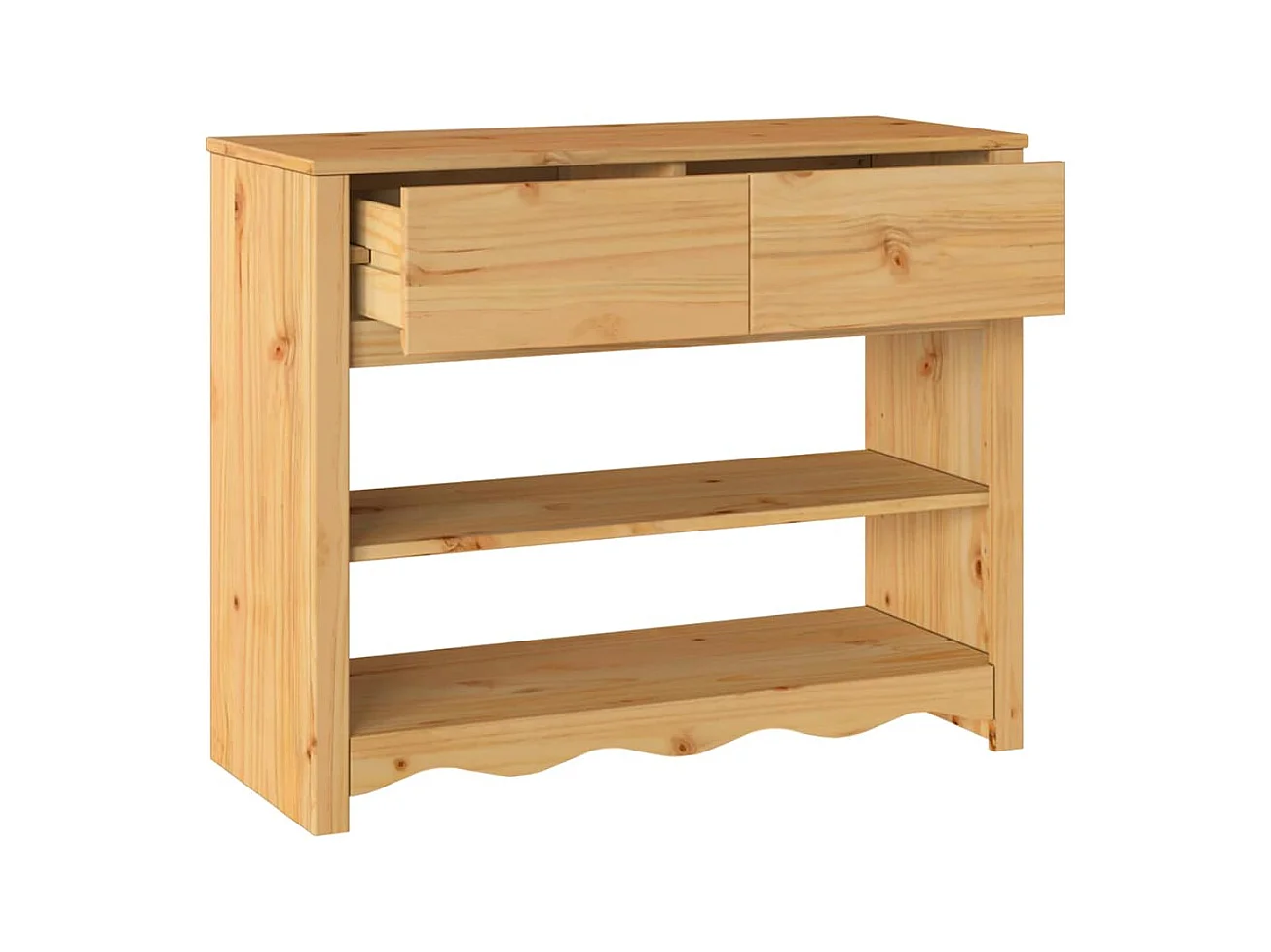 Table console avec tiroir Drammen Chêne 89.5 x 37 x 73 cm