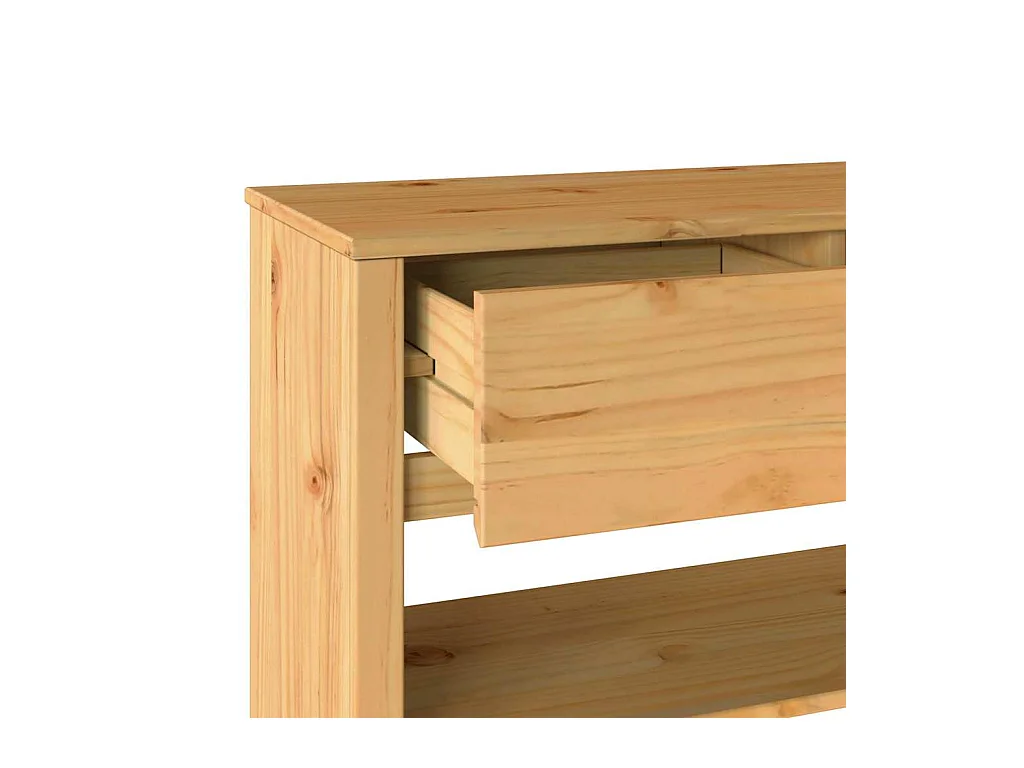 Table console avec tiroir Drammen Chêne 89.5 x 37 x 73 cm