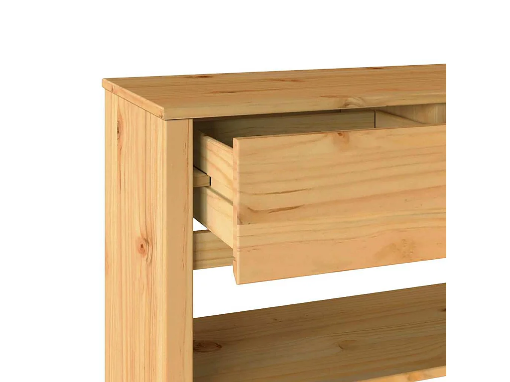 Table console avec tiroir Drammen Chêne 89.5 x 37 x 73 cm