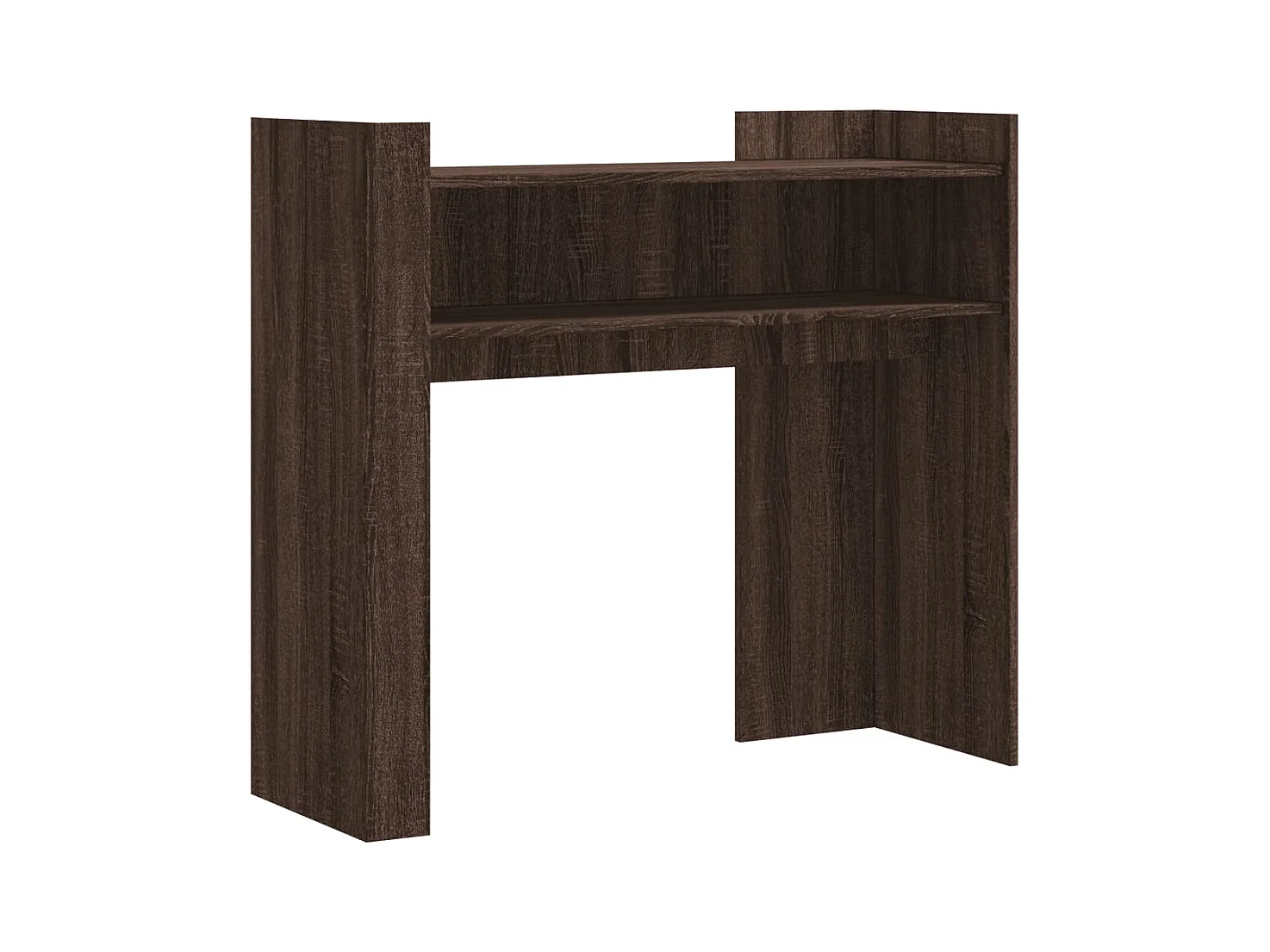 Mesa consola de madera de ingeniería marrón roble 100x35x90 cm