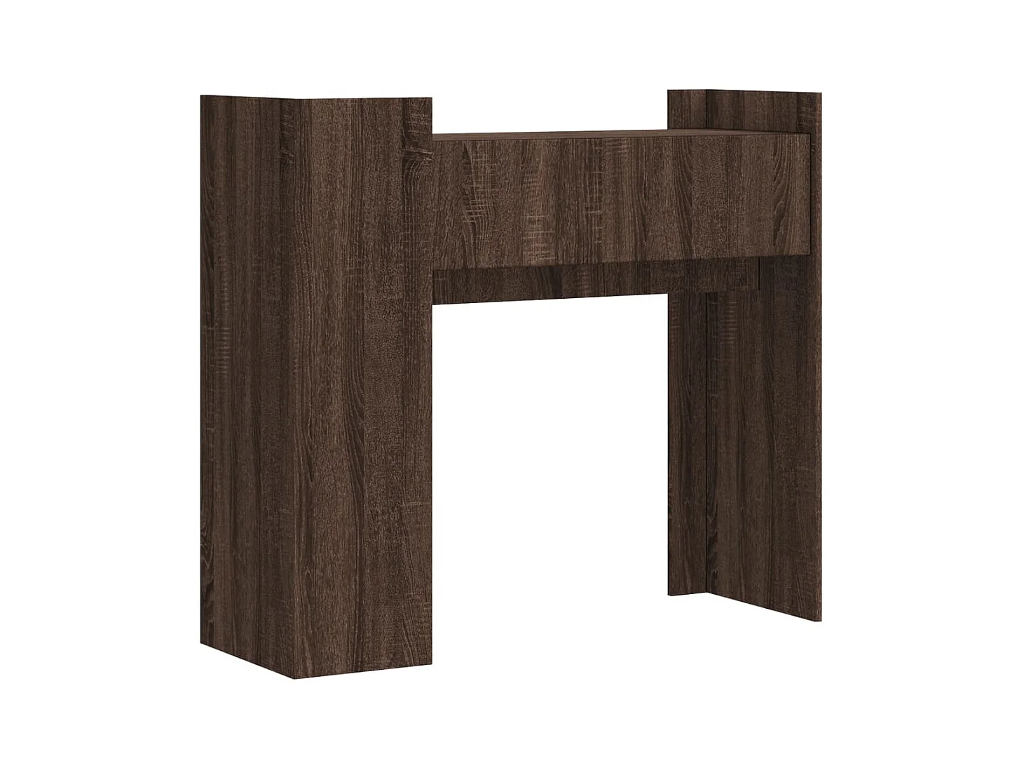 Mesa consola de madera de ingeniería marrón roble 100x35x90 cm