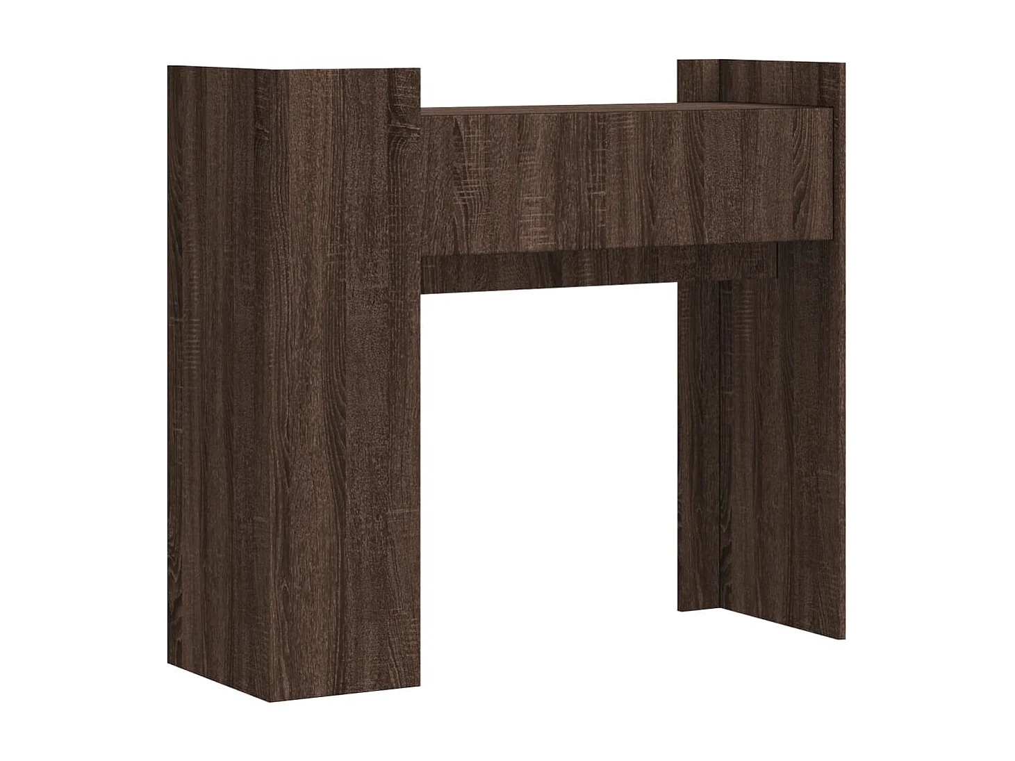 Table console chêne marron 100x35x90 cm bois d'ingénierie