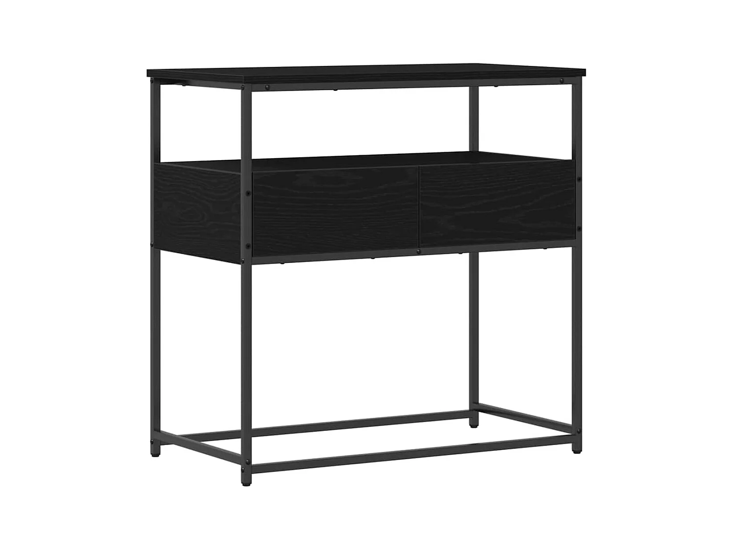 Table Console avec tiroir Chêne noir 75 x 40 x 75 cm