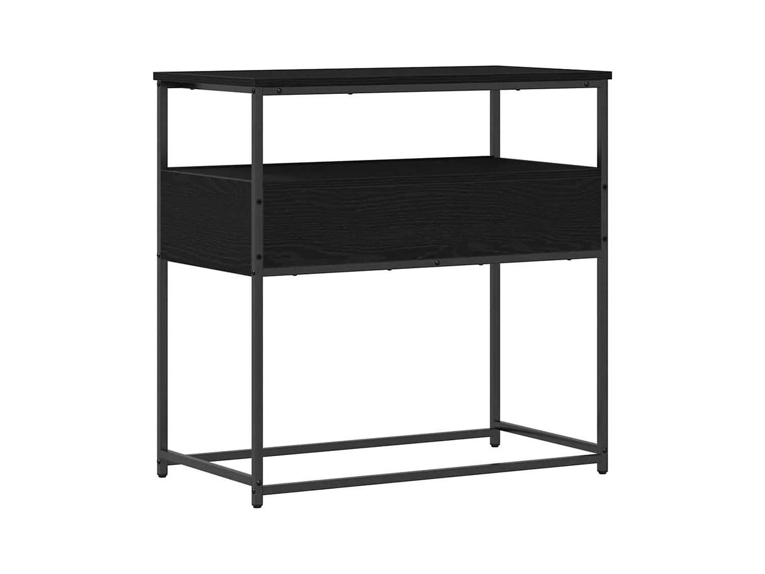 Table Console avec tiroir Chêne noir 75 x 40 x 75 cm