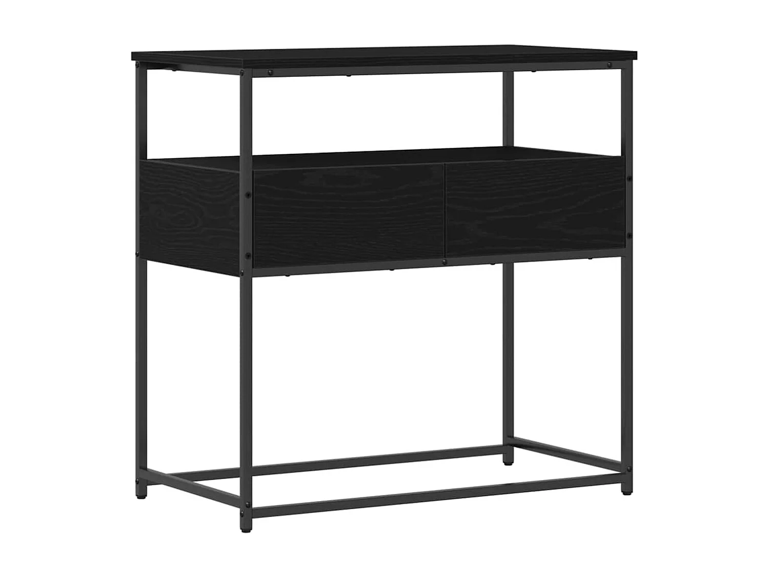 Table Console avec tiroir Chêne noir 75 x 40 x 75 cm