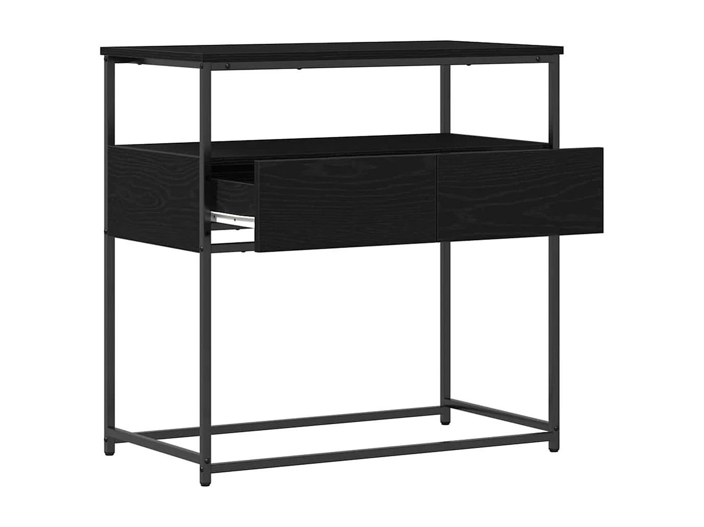 Table Console avec tiroir Chêne noir 75 x 40 x 75 cm