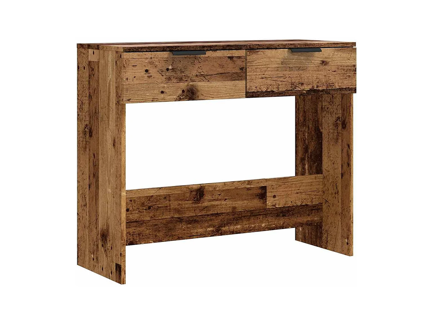Mesa consola madera contrachapada envejecida 90x36x75 cm