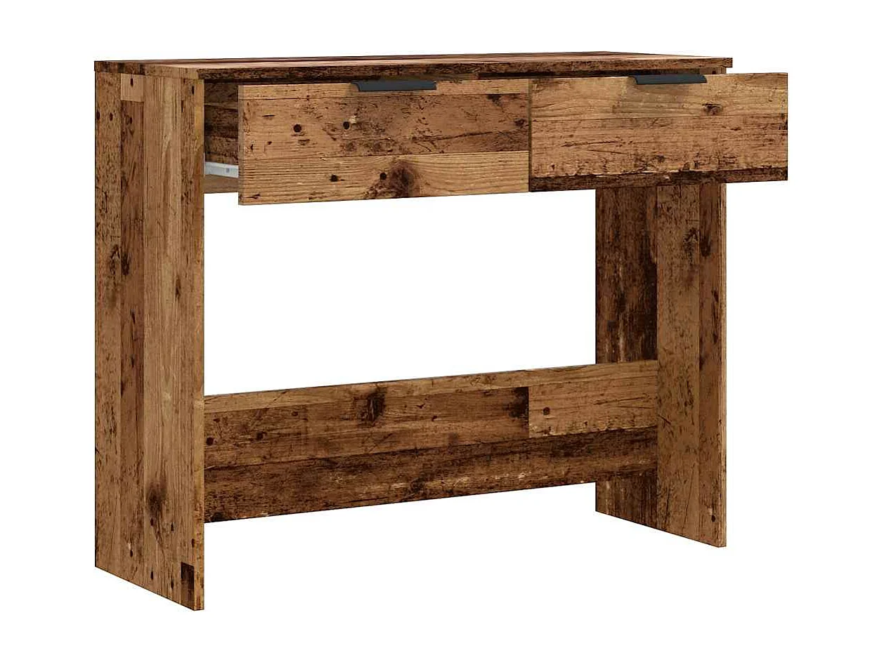 Table console vieux bois 90x36x75 cm bois d'ingénierie