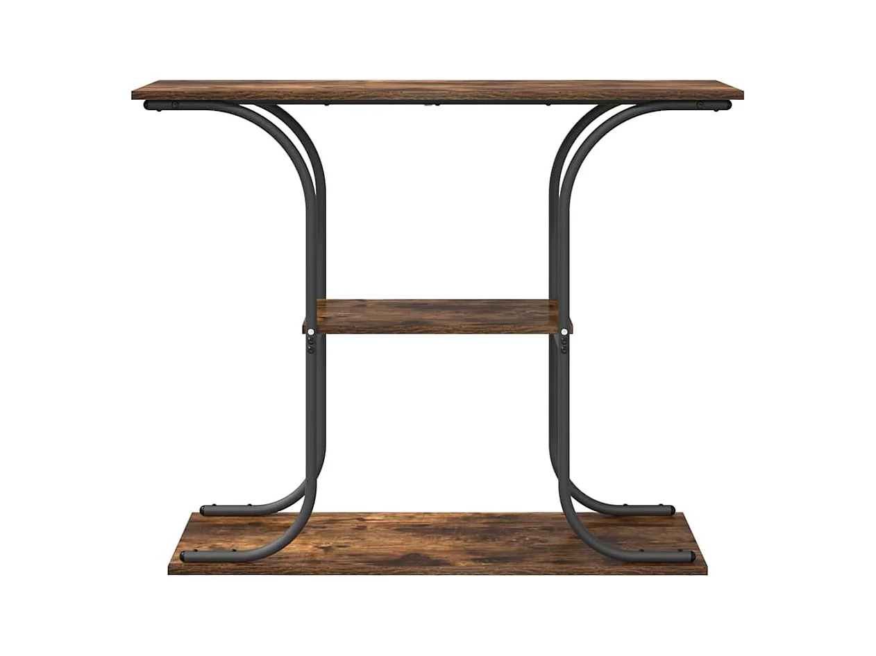 Mesa Consola con estante Roble ahumado 101 x 35 x 80.5 cm