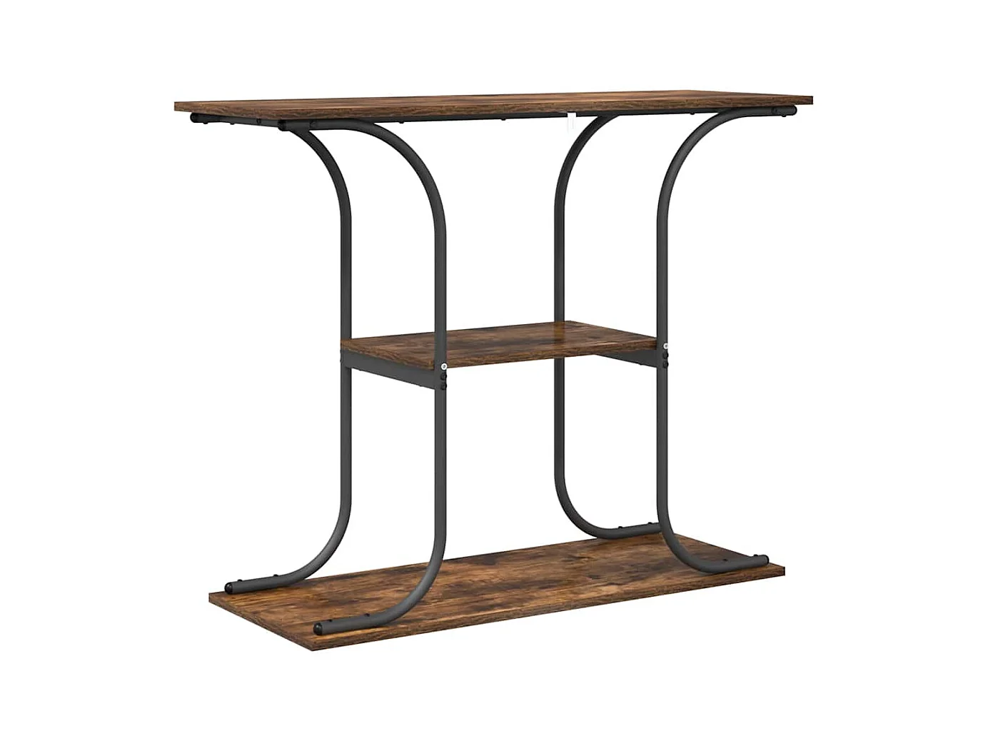 Mesa Consola con estante Roble ahumado 101 x 35 x 80.5 cm