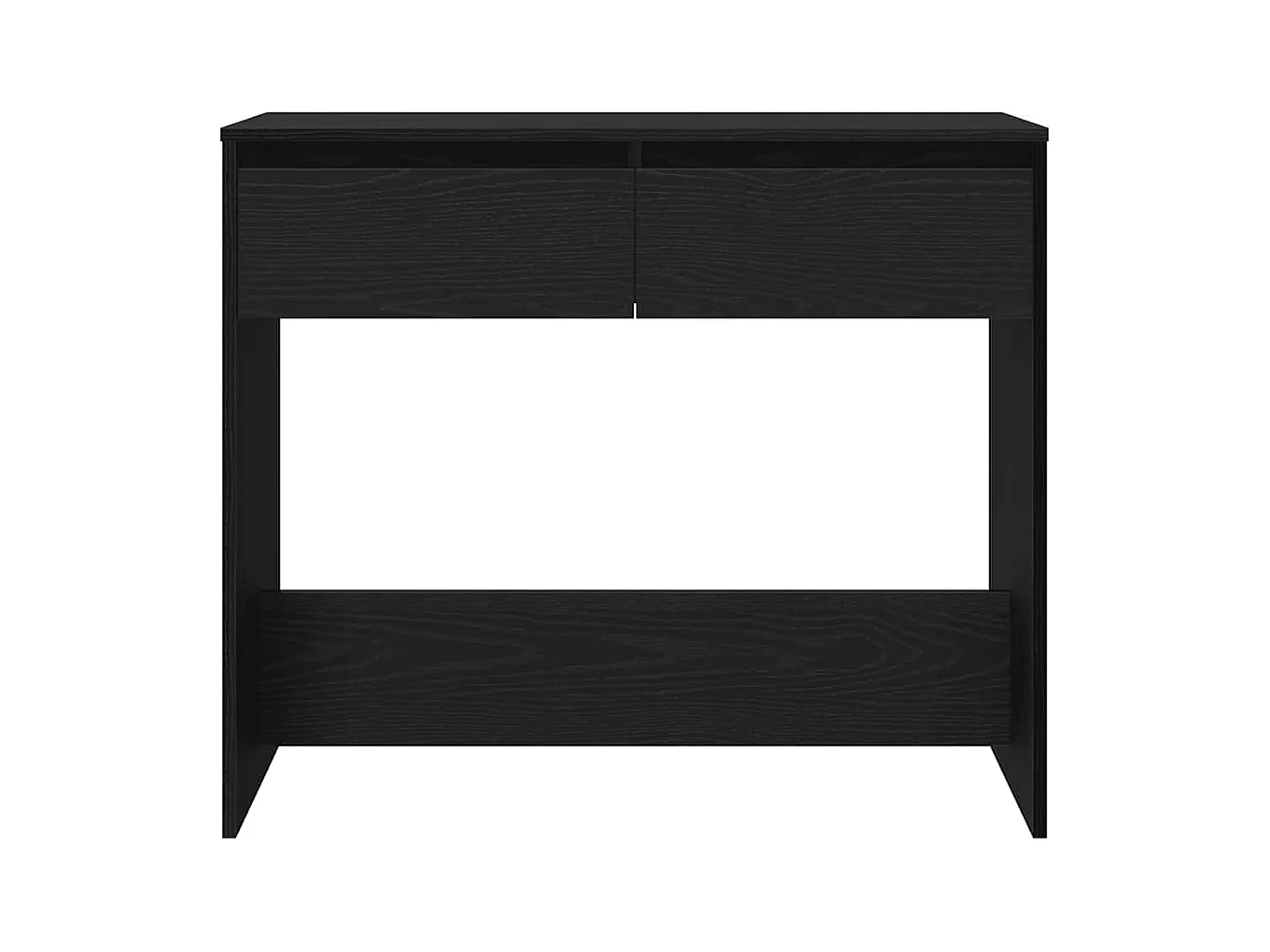 Wandtafel 89x41x76,5 cm spaanplaat zwart eikenkleurig