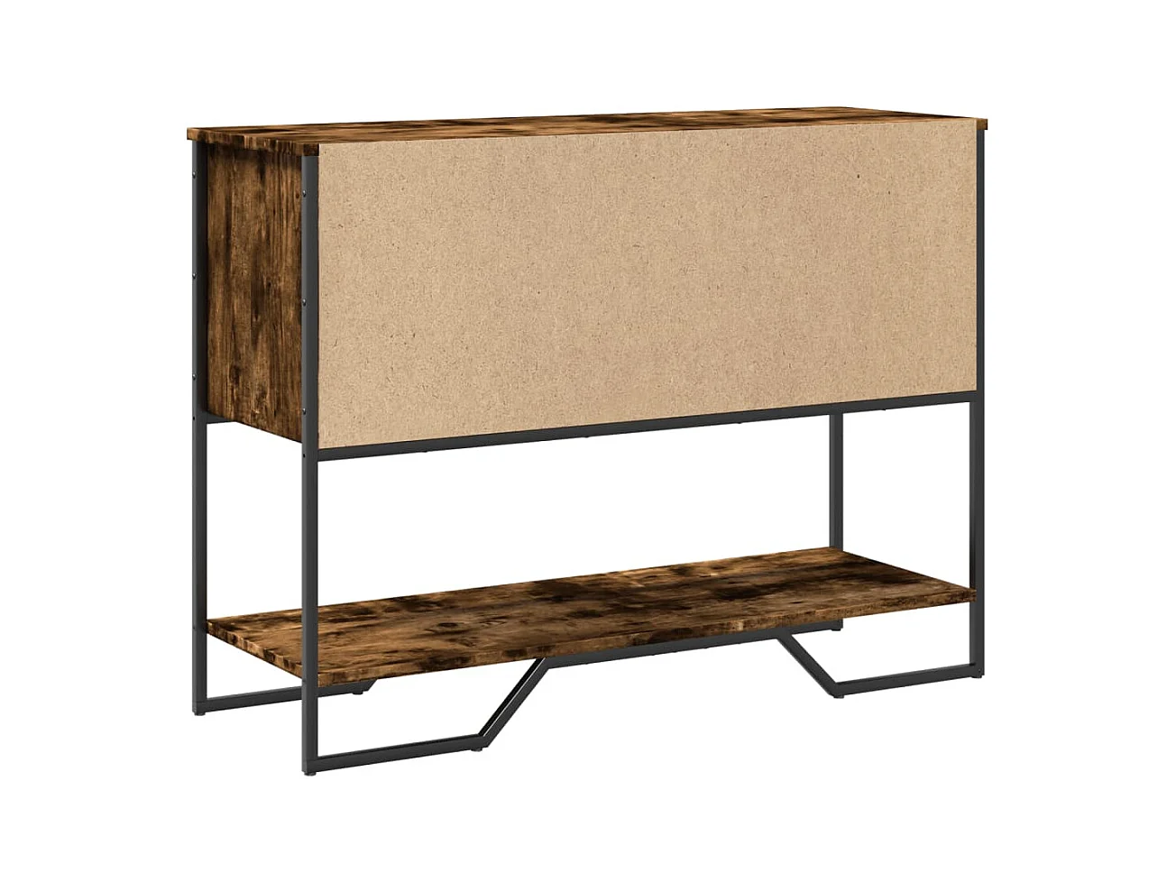 Mesa consola madera de ingeniería roble ahumado 100x35x74,5 cm