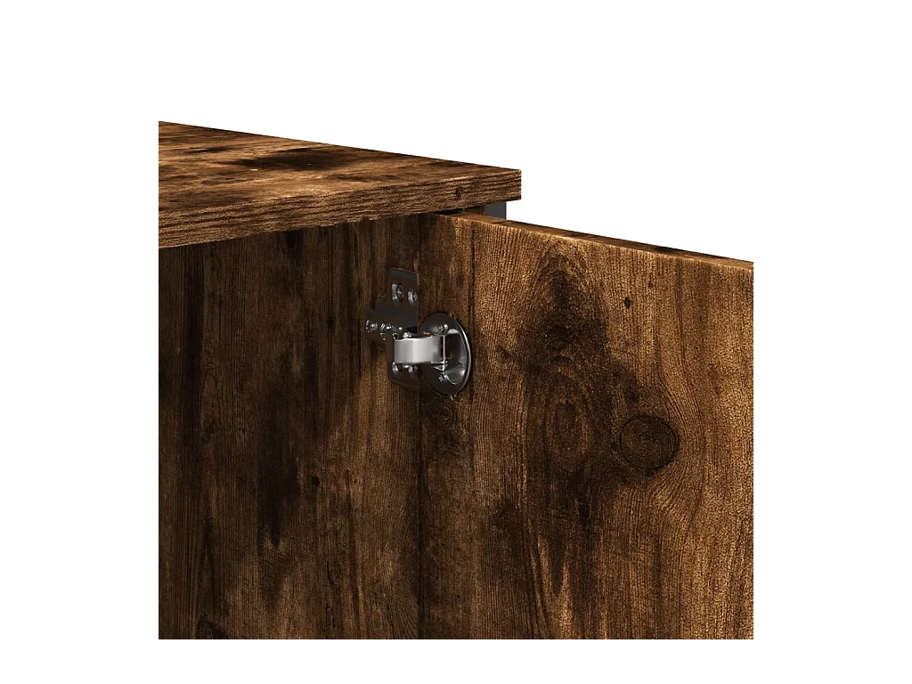 Mesa consola madera de ingeniería roble ahumado 100x35x74,5 cm