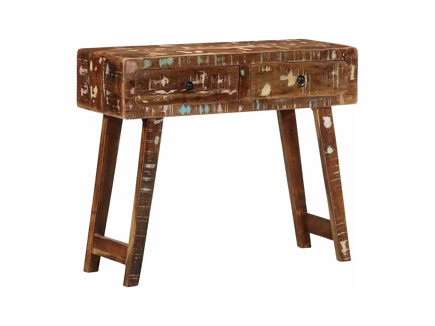 Table console 90x32x75 cm bois massif de récupération