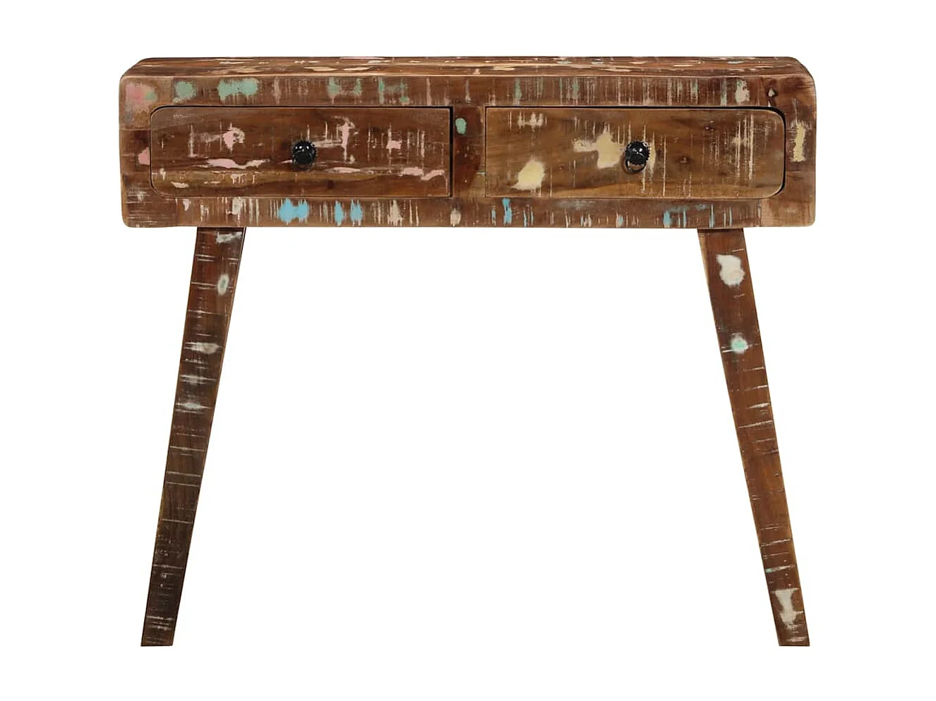 Table console 90x32x75 cm bois massif de récupération