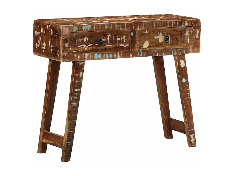 Table console 90x32x75 cm bois massif de récupération