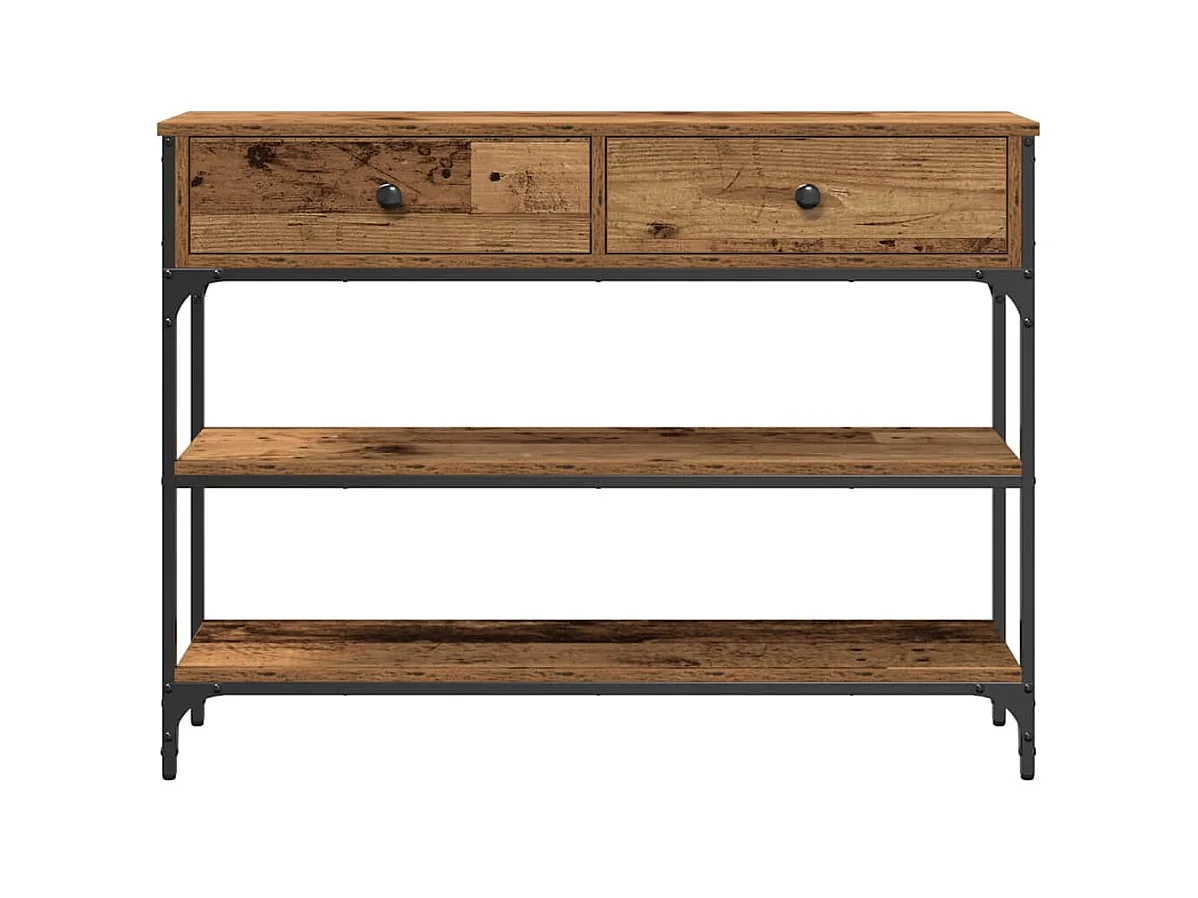 Mesa Consola con cajón Madera vieja 100 x 25 x 75 cm