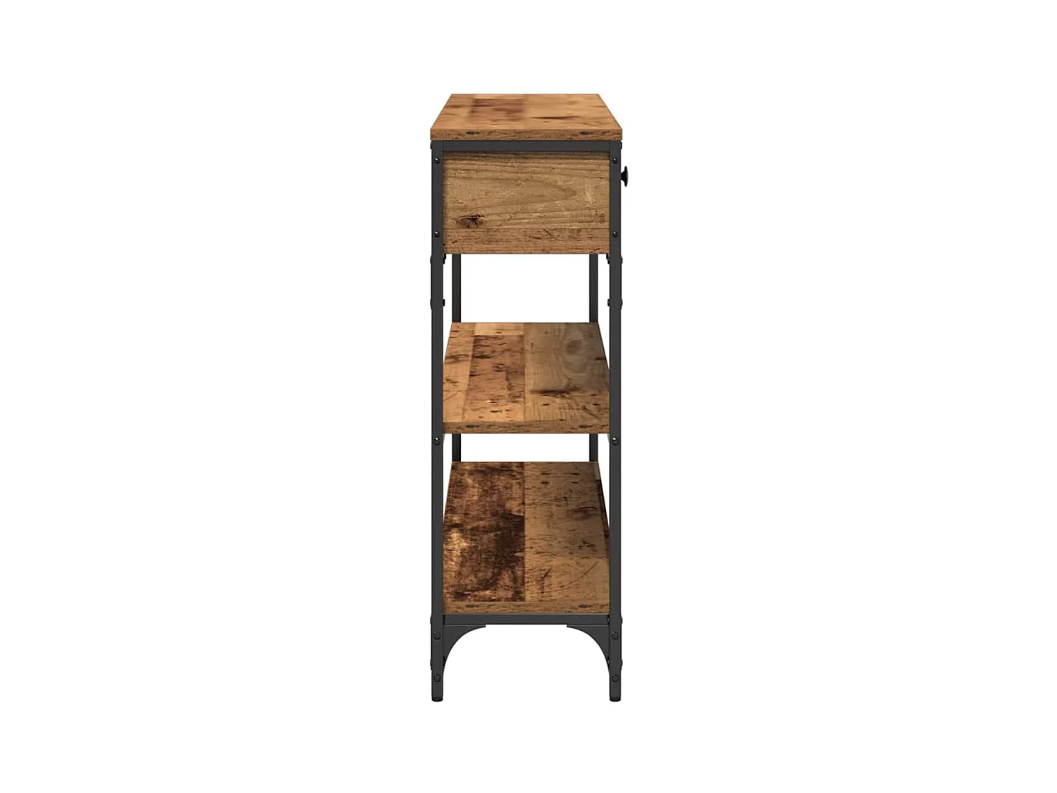 Mesa Consola con cajón Madera vieja 100 x 25 x 75 cm