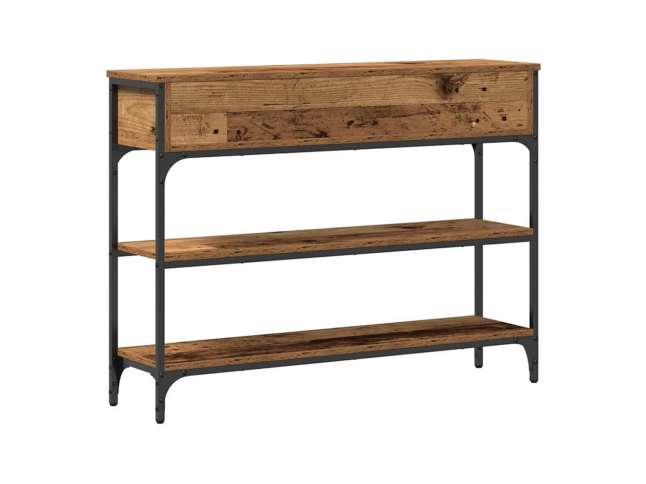 Mesa Consola con cajón Madera vieja 100 x 25 x 75 cm