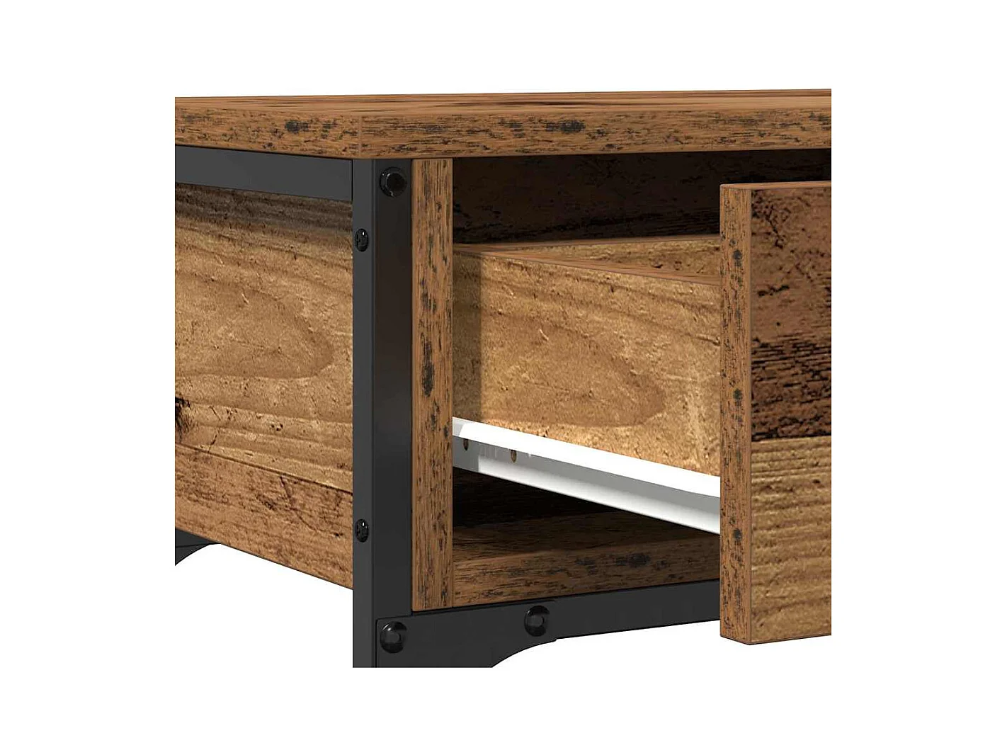 Mesa Consola con cajón Madera vieja 100 x 25 x 75 cm