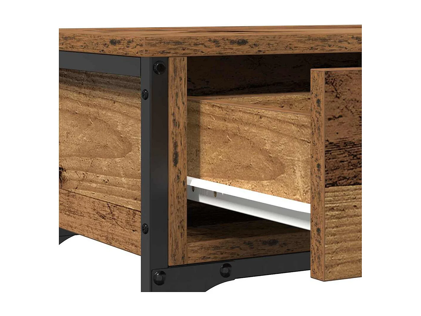 Table Console avec tiroir Bois ancien 100 x 25 x 75 cm