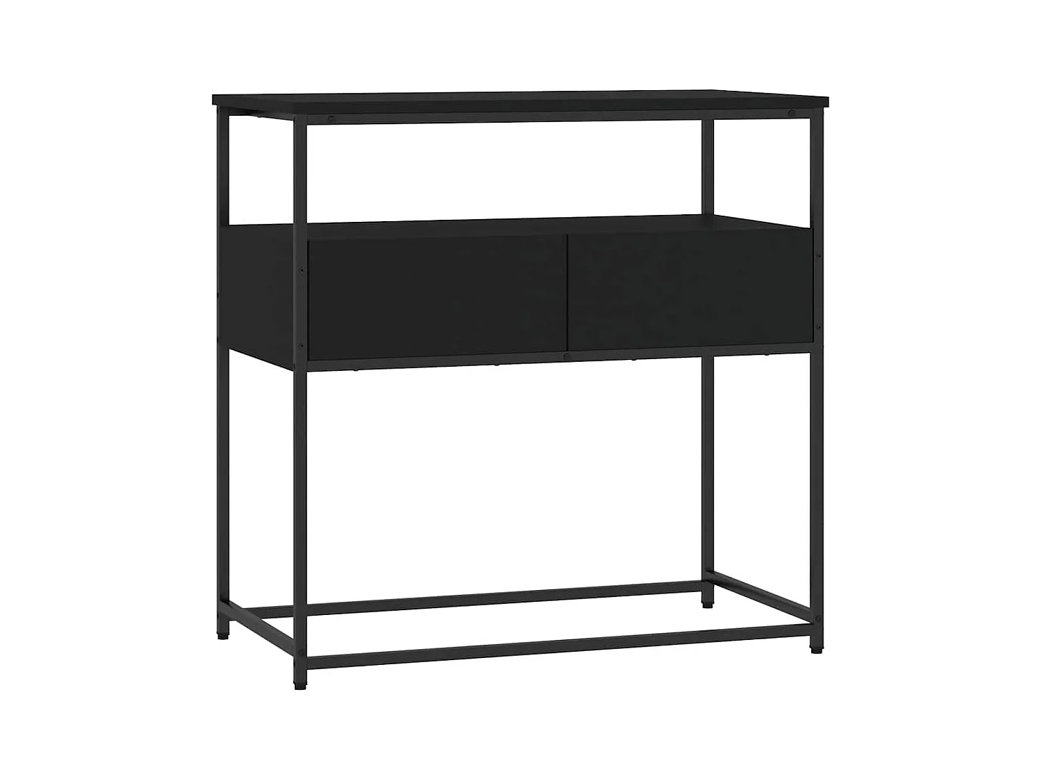 Table console noir 75x40x75 cm bois d'ingénierie