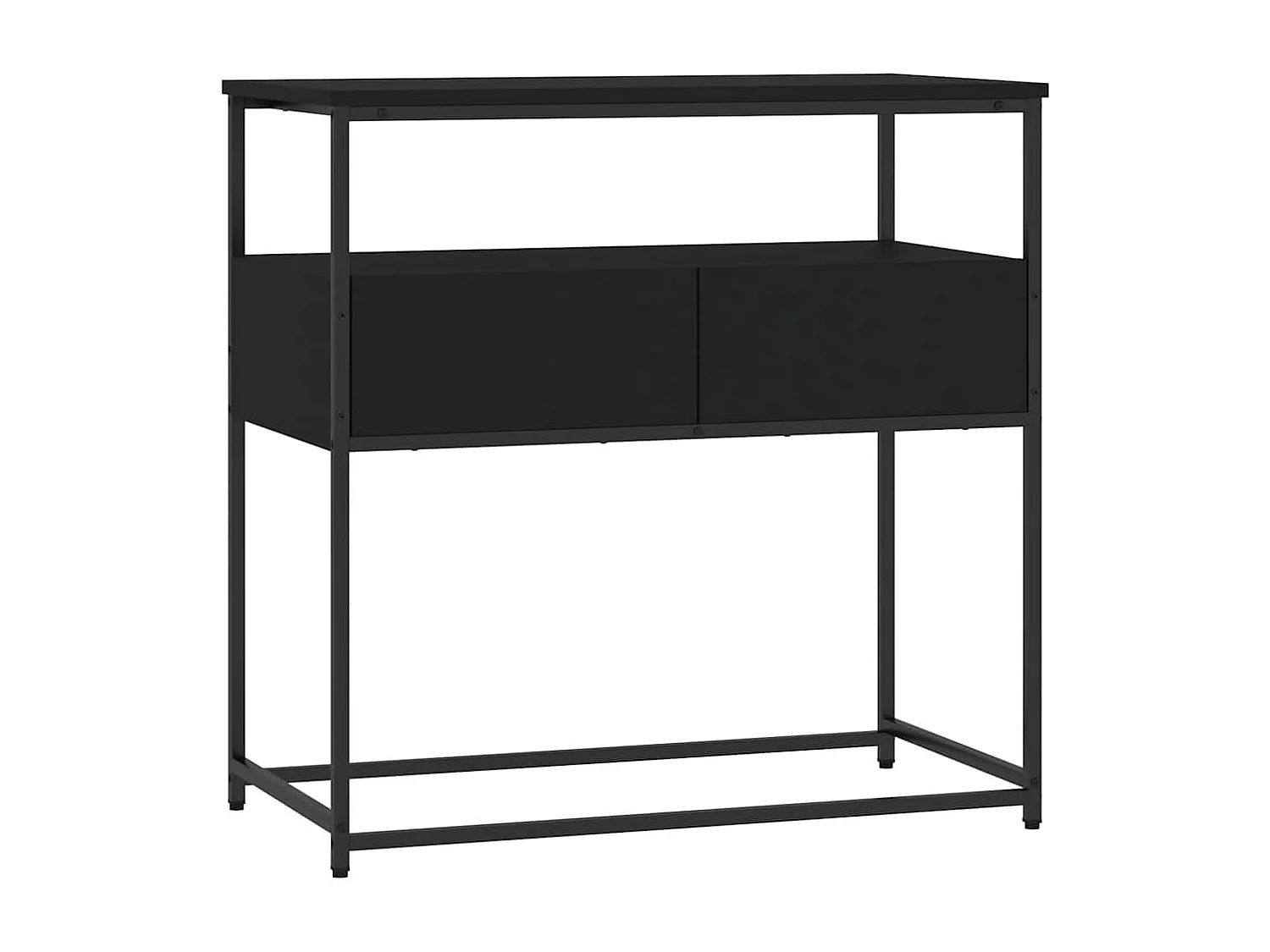 Table console noir 75x40x75 cm bois d'ingénierie