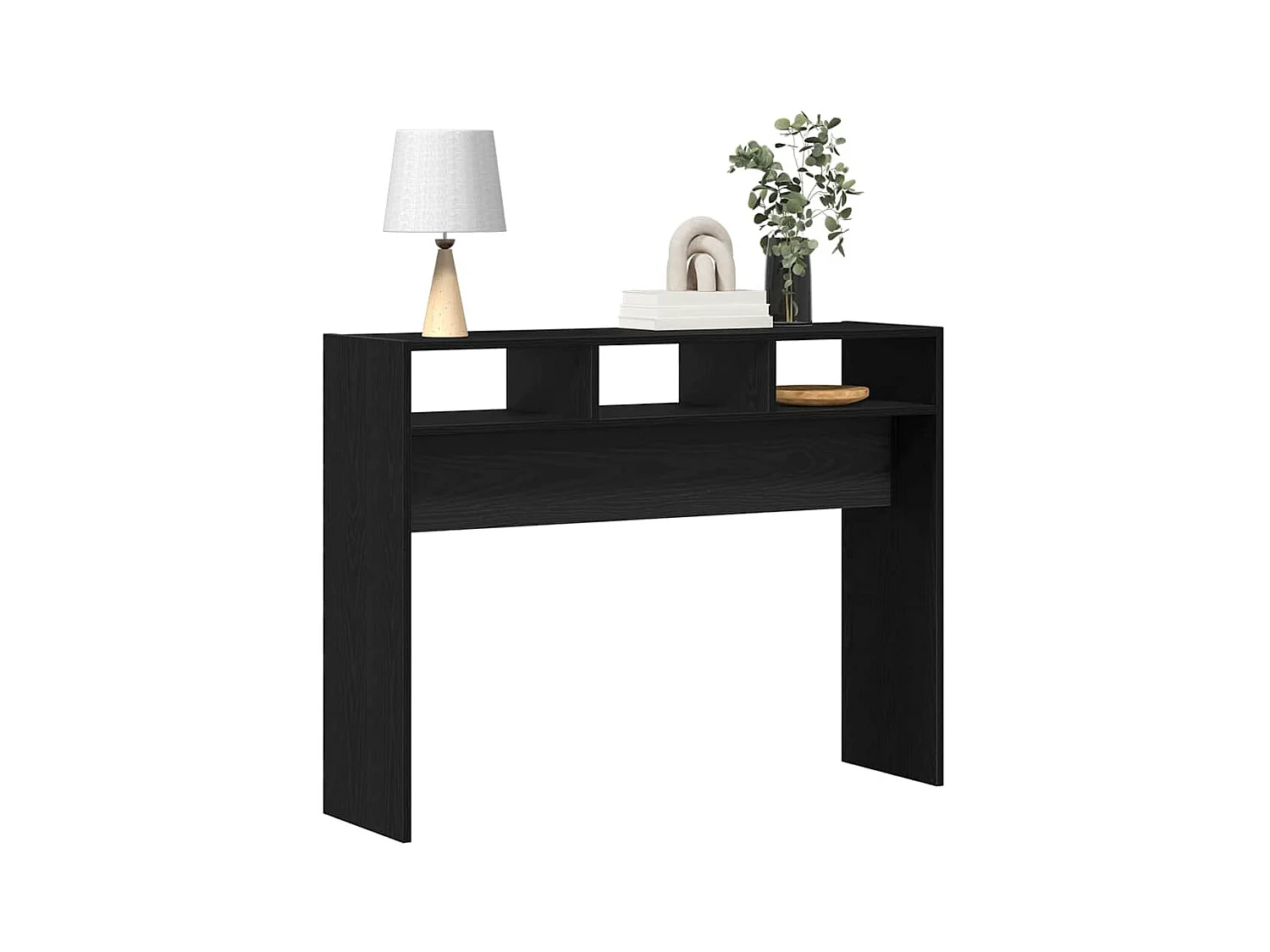 Mesa Consola Roble negro 105 x 30 x 80 cm Madera contrachapada
