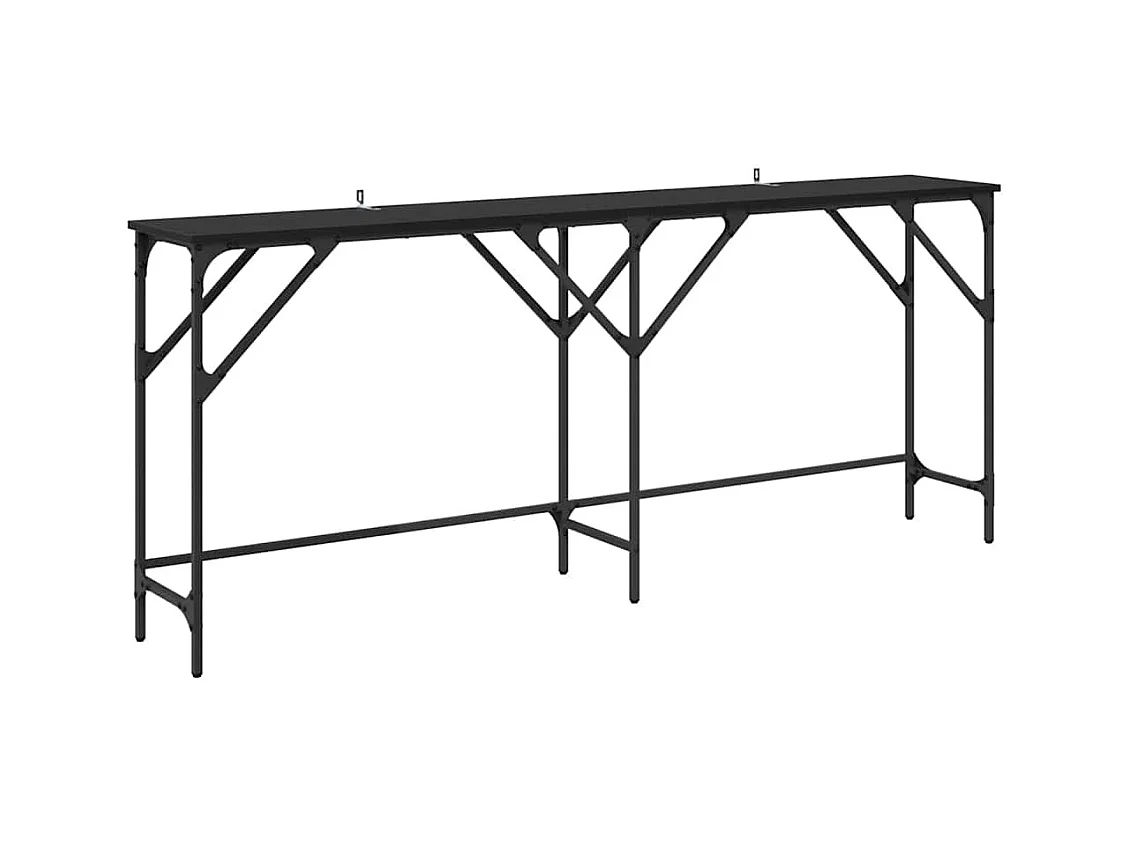 Table console Chêne noir 180 x 29 x 75 cm Bois d'ingénierie
