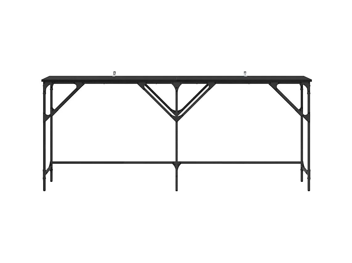 Table console Chêne noir 180 x 29 x 75 cm Bois d'ingénierie