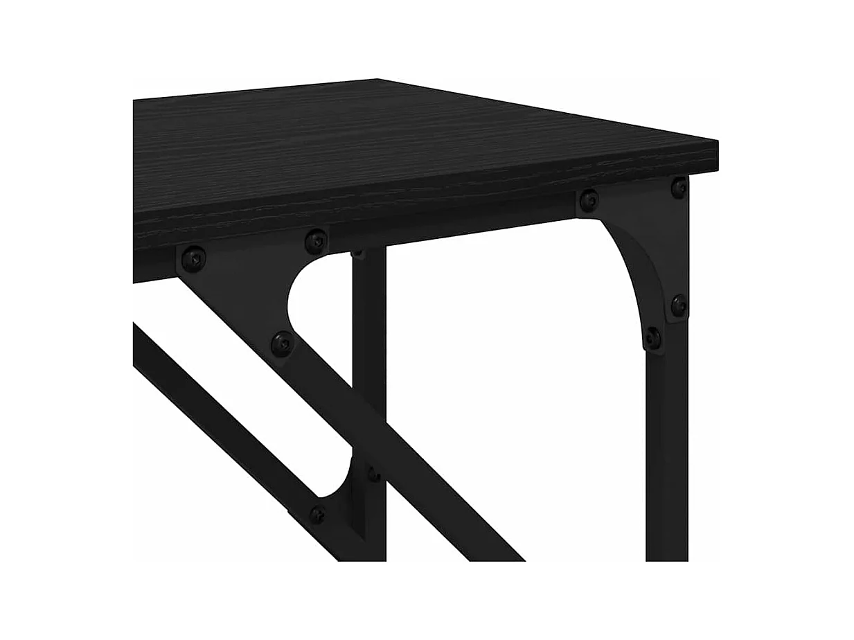 Table console Chêne noir 180 x 29 x 75 cm Bois d'ingénierie