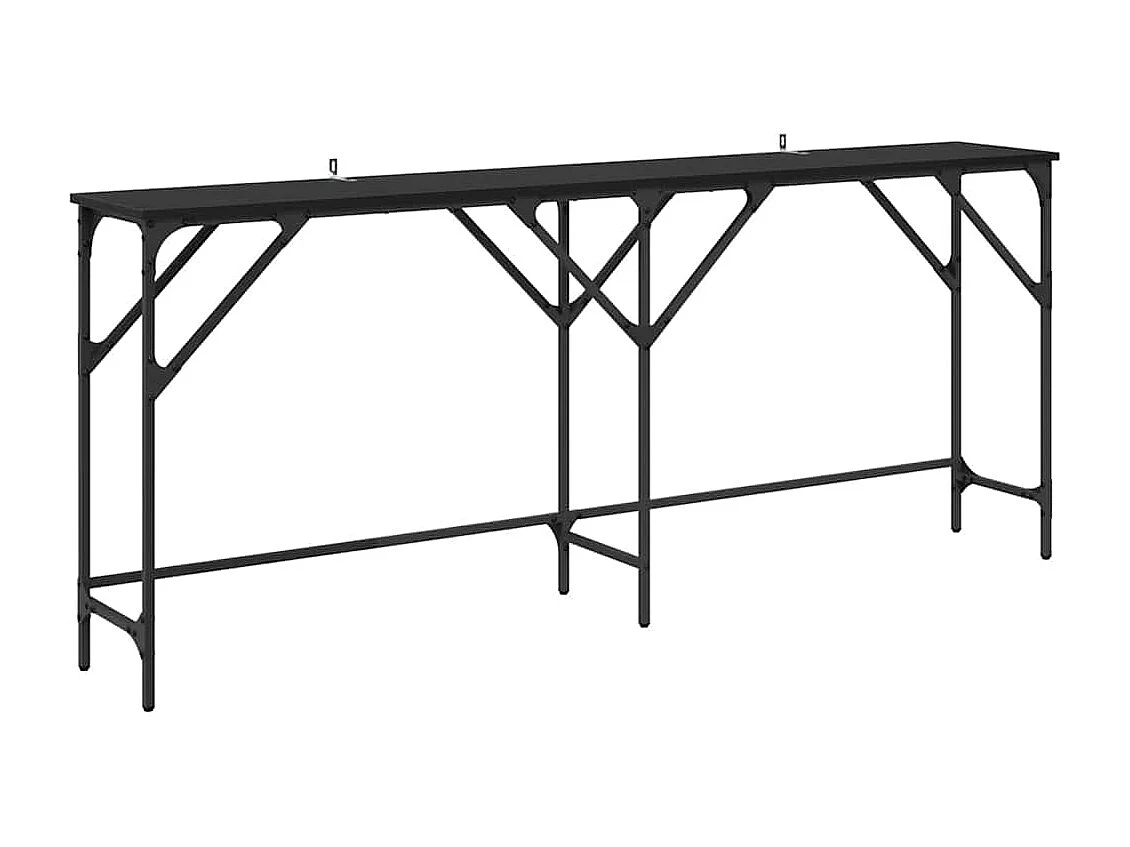Table console Chêne noir 180 x 29 x 75 cm Bois d'ingénierie