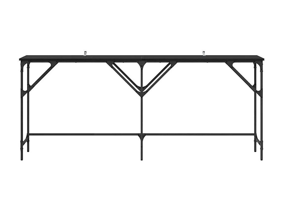 Table console Chêne noir 180 x 29 x 75 cm Bois d'ingénierie