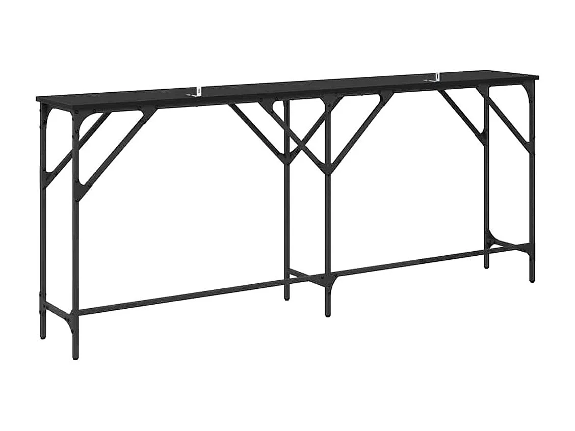 Table console Chêne noir 180 x 29 x 75 cm Bois d'ingénierie