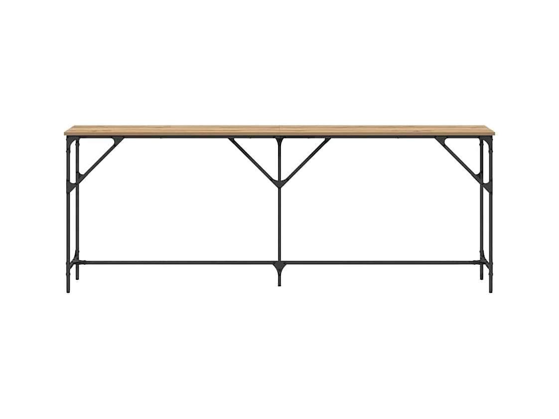 Wandtafel artisanaal eikenkleurig 200 x 29 x 75 cm