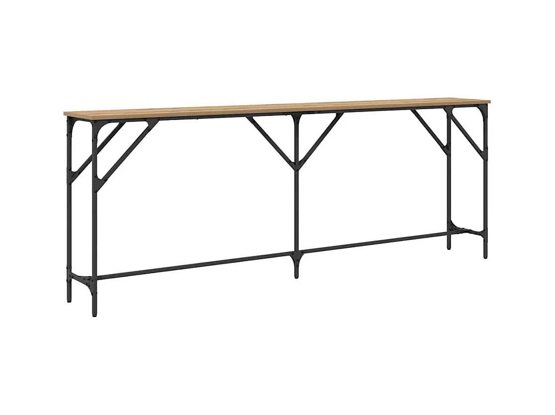 Wandtafel artisanaal eikenkleurig 200 x 29 x 75 cm