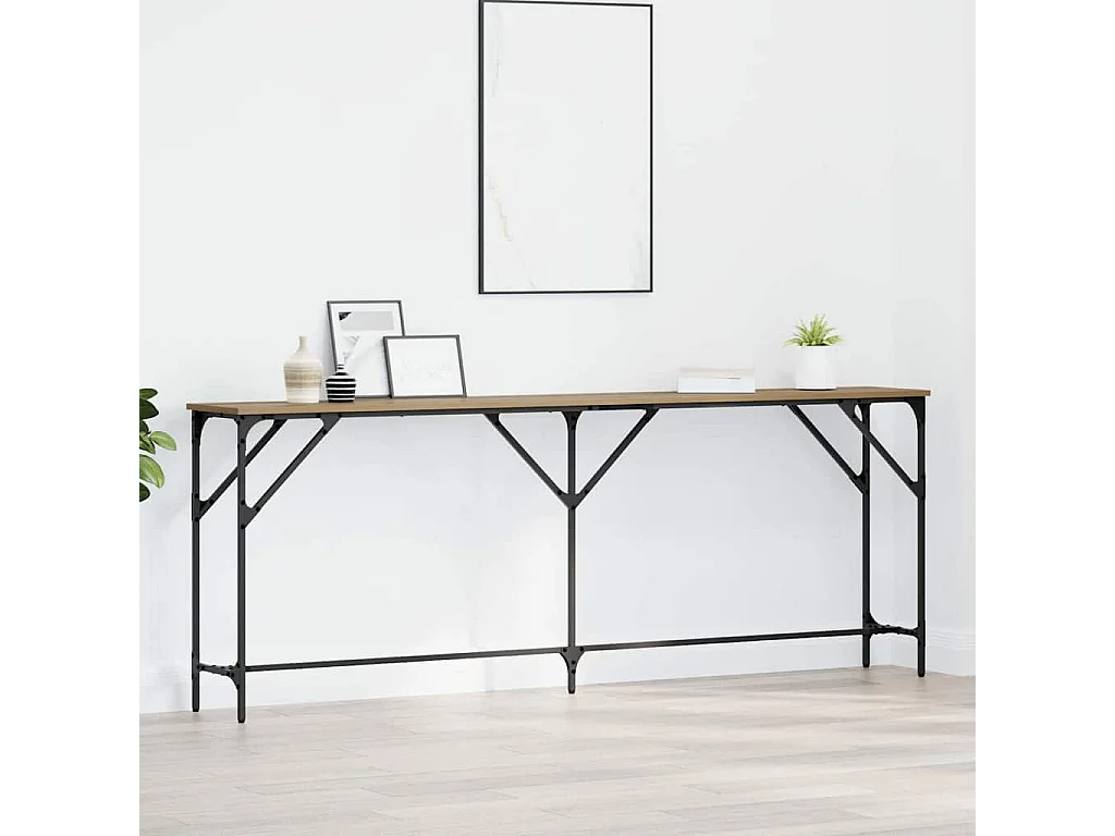Mesa Consola Roble artisan 200 x 29 x 75 cm