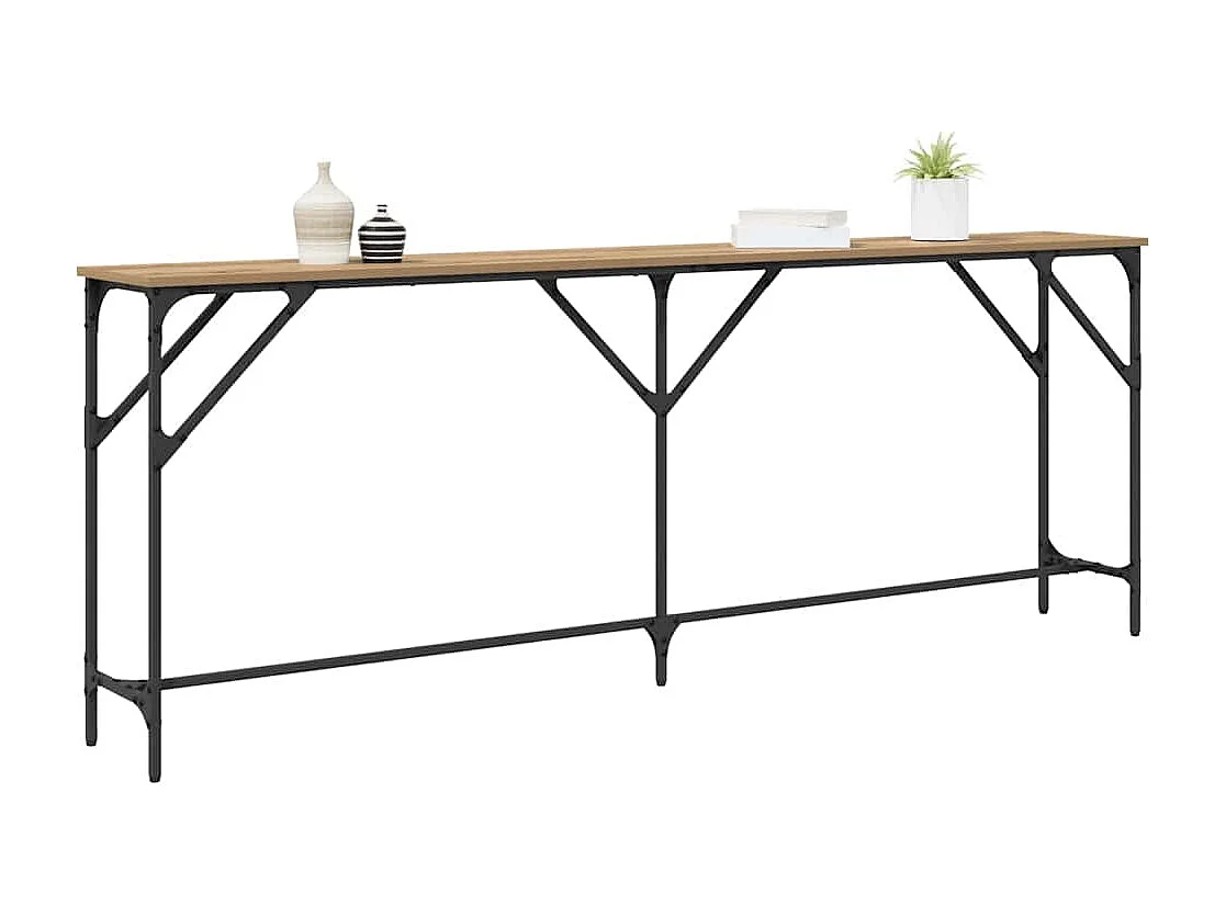 Mesa Consola Roble artisan 200 x 29 x 75 cm
