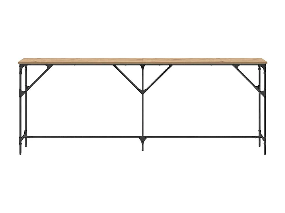 Mesa Consola Roble artisan 200 x 29 x 75 cm
