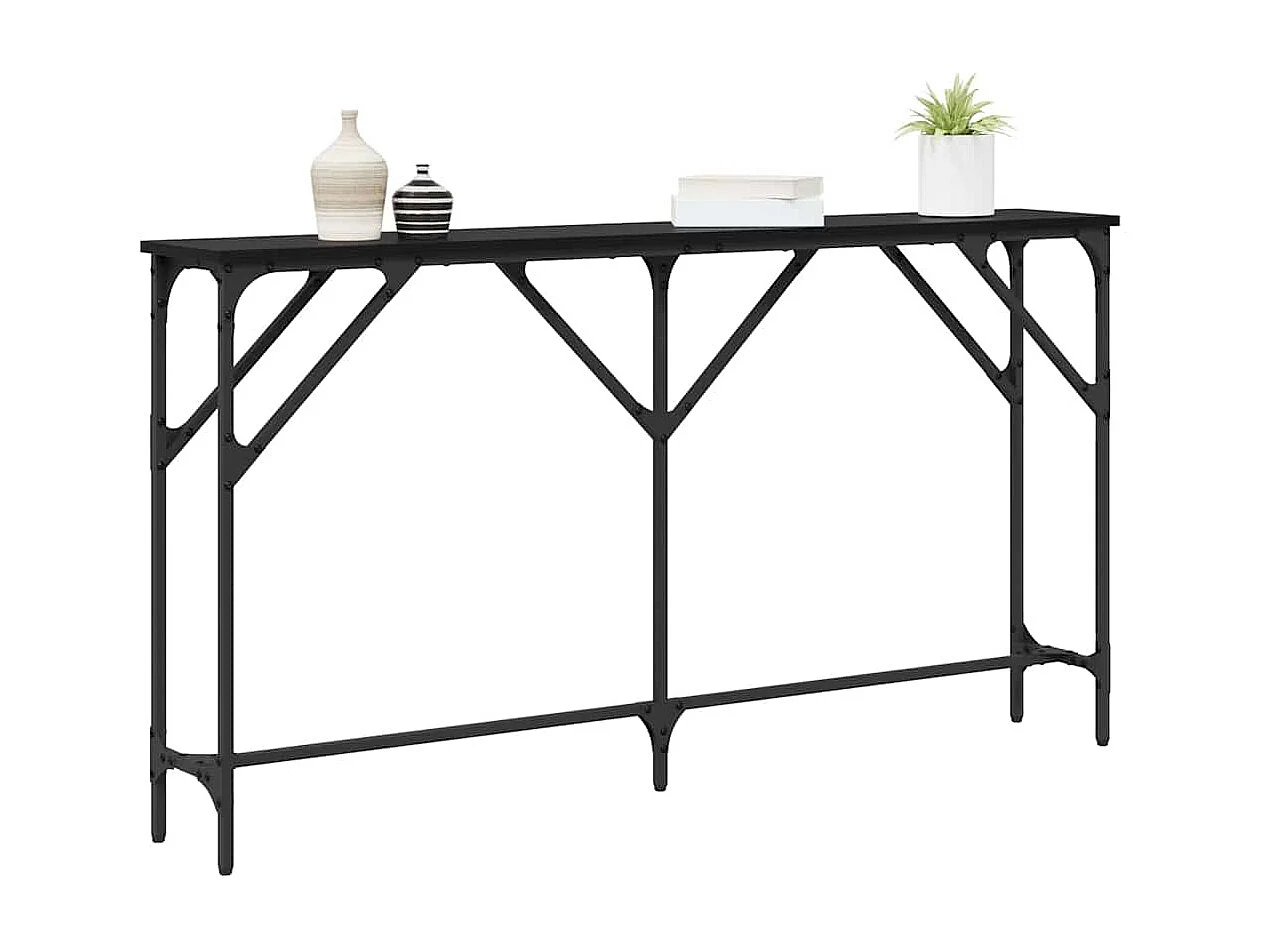 Table console Chêne noir 140 x 23 x 75 cm