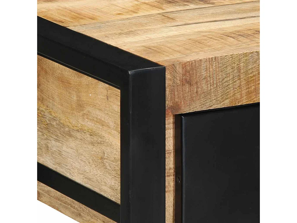 Table console 100x35x75 cm bois de manguier massif brut
