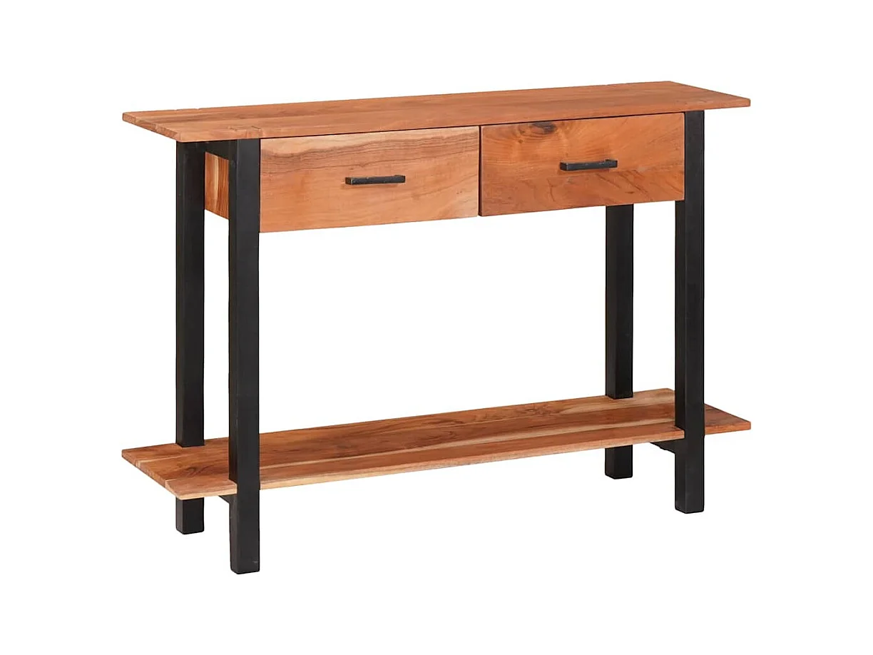 Mesa Consola Marrón 110 x 30 x 75 cm madera maciza de acacia