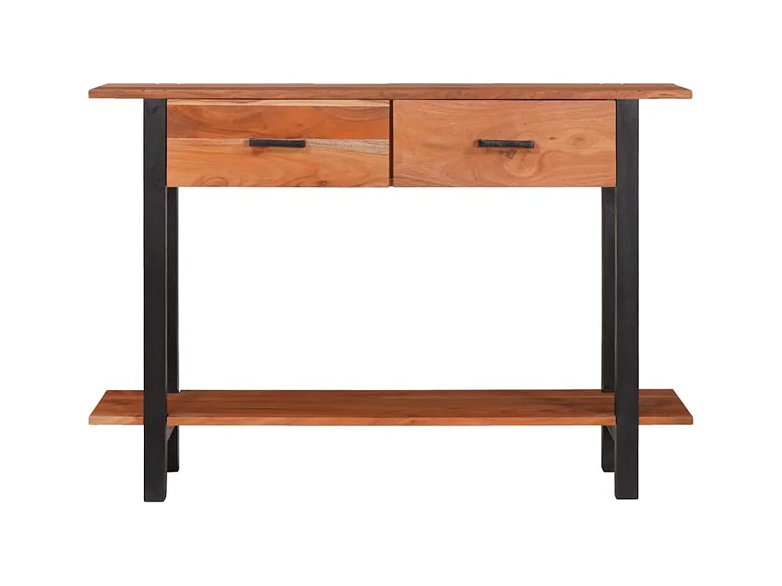 Mesa Consola Marrón 110 x 30 x 75 cm madera maciza de acacia