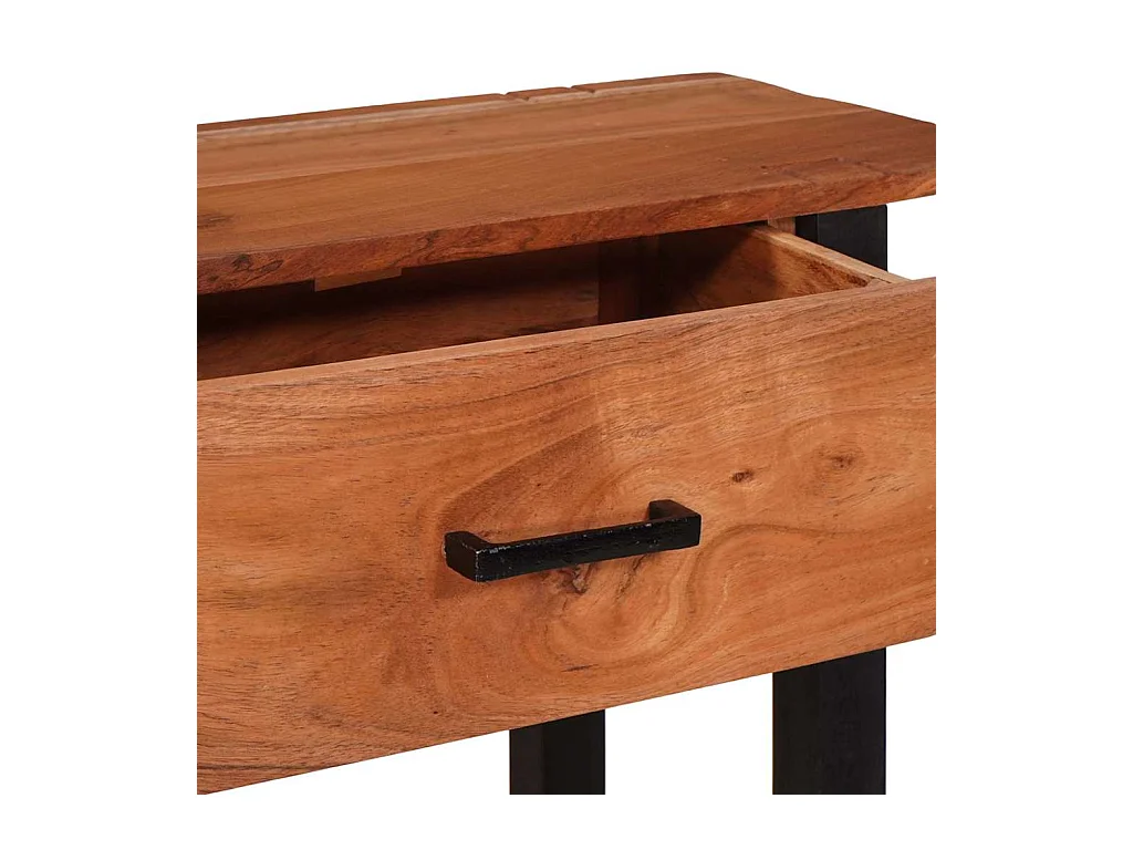 Mesa Consola Marrón 110 x 30 x 75 cm madera maciza de acacia