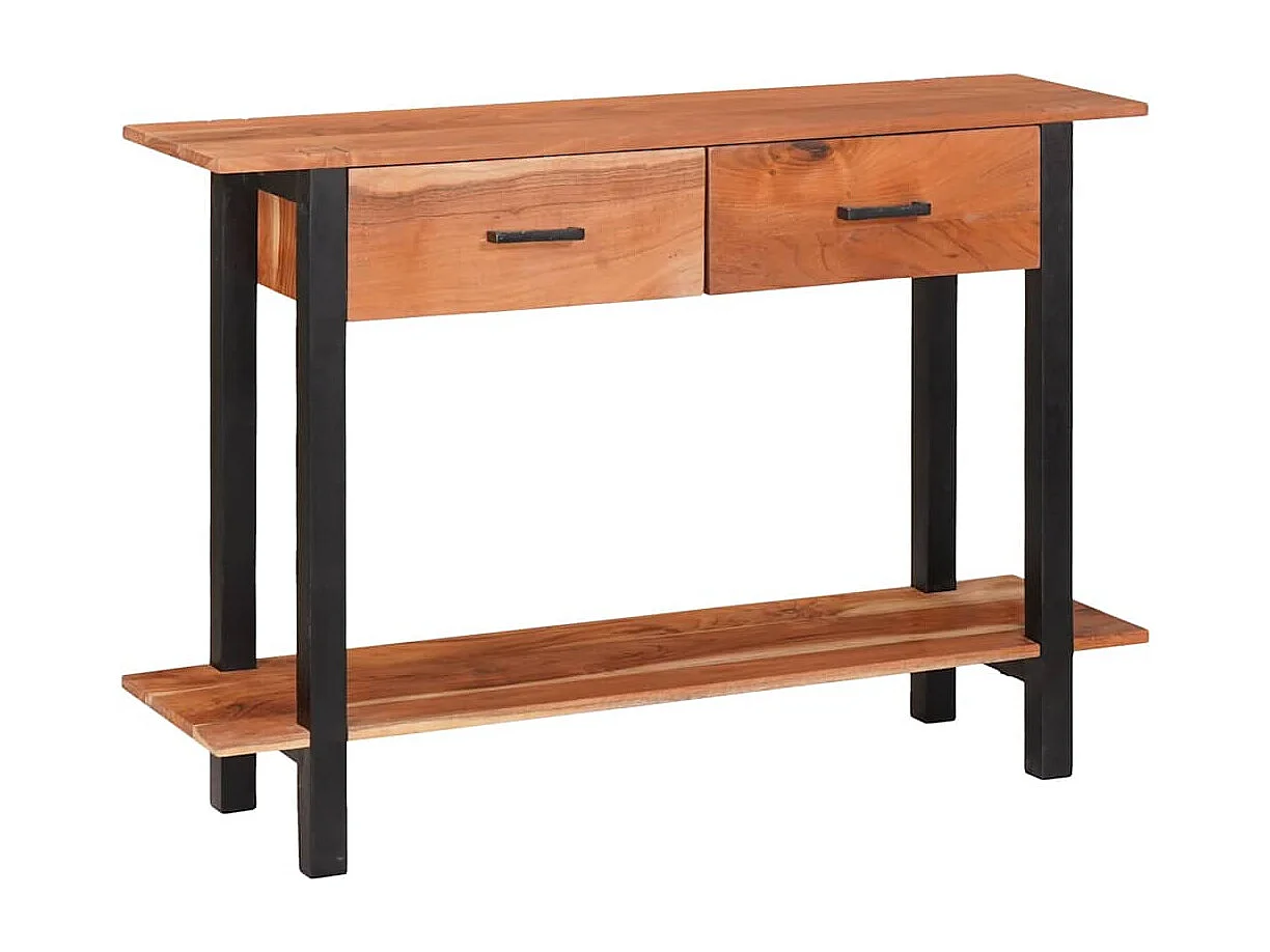 Mesa Consola Marrón 110 x 30 x 75 cm madera maciza de acacia