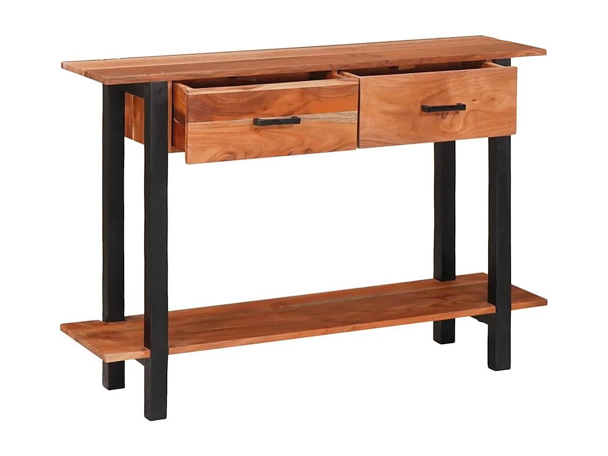 Mesa Consola Marrón 110 x 30 x 75 cm madera maciza de acacia