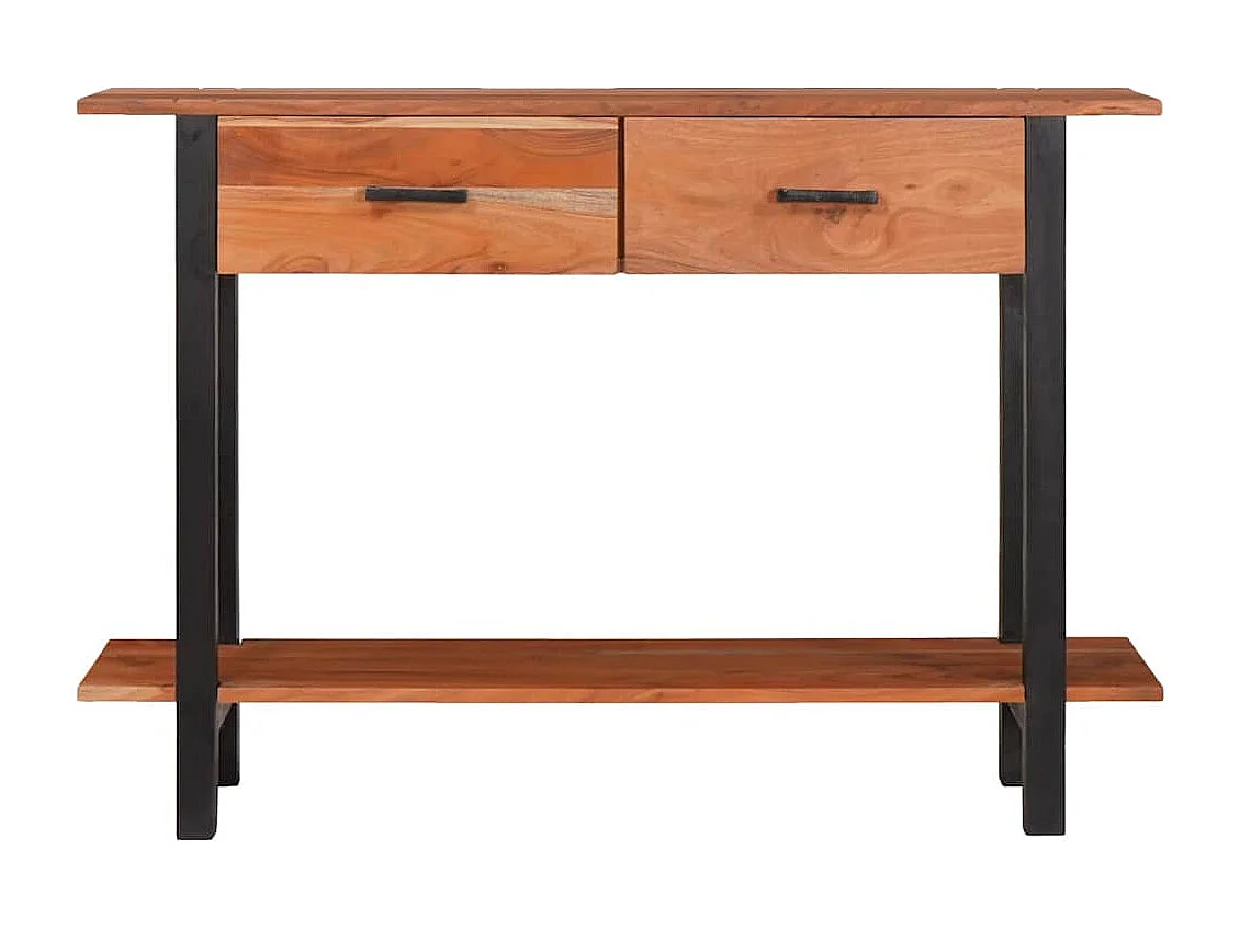 Mesa Consola Marrón 110 x 30 x 75 cm madera maciza de acacia