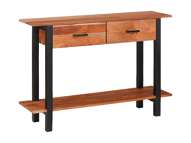 Table console Marron 110 x 30 x 75 cm Bois d'acacia massif