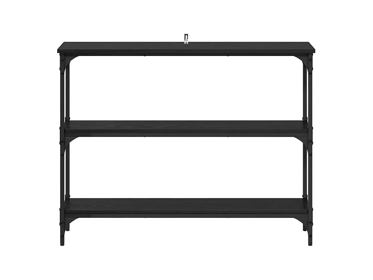 Table console avec étagère Chêne noir 100 x 22.5 x 75 cm